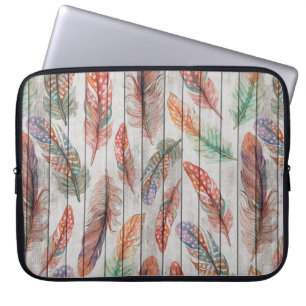 Funda Para Portátil Patrón sin problemas de plantilla con plumas de co