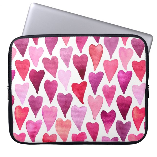 Funda Para Portátil Patrón sin problemas de San Valentín (Frente)