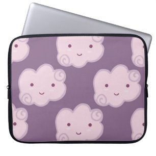 Funda Para Portátil Patrón sin problemas en el cielo de la nube sonrie