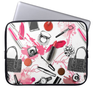 Funda Para Portátil Patrón sin soldadura con maquillaje pintado