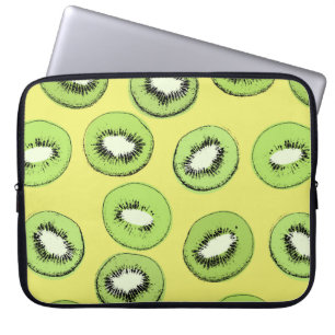 Funda Para Portátil Patrón sin soldadura de fruta de Kiwi, fondo con k