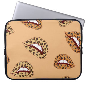 Funda Para Portátil Patrón sin soldadura de los labios de impresión de