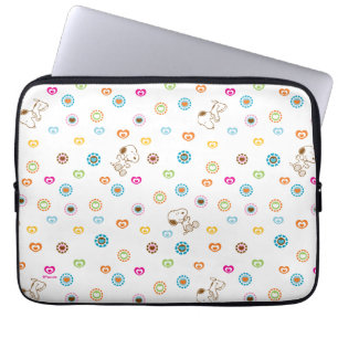 Funda Para Portátil Patrón Snoopy Colorful Hearts