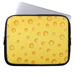 Funda Para Portátil Patrón suizo de textura con queso Cheezy
