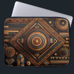 Funda Para Portátil Patrón tradicional nativo africano. África étnica<br><div class="desc">Mangas de portátiles nativas africanas de patrón tradicional.</div>