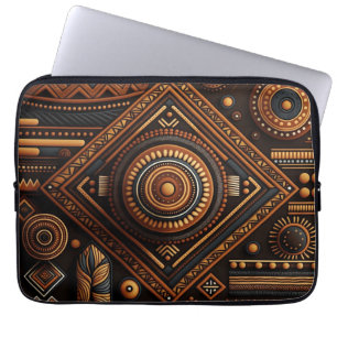 Funda Para Portátil Patrón tradicional nativo africano. África étnica