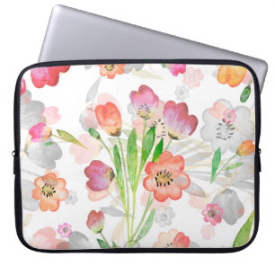 Funda Para Portátil patrón transparente abstracto composición floral t