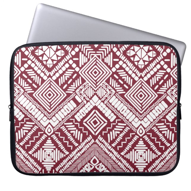 Funda Para Portátil Patrón transparente azteca (Frente)
