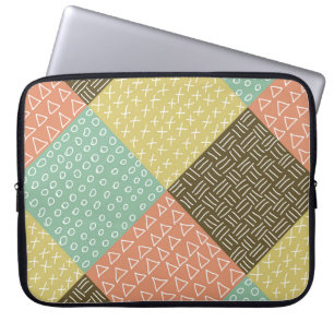 Funda Para Portátil patrón transparente con hipster dibujado a mano