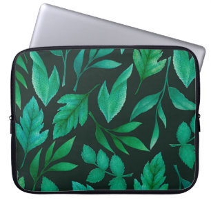 Funda Para Portátil Patrón transparente de acuarela con azul pintado a