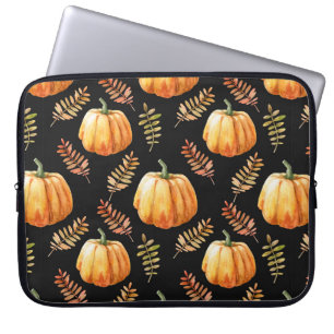 Funda Para Portátil Patrón transparente de acuarela con calabaza
