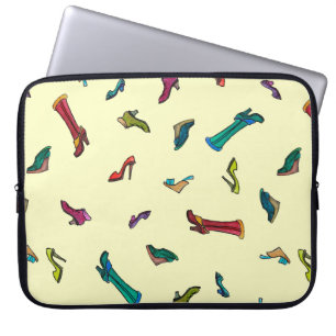 Funda Para Portátil Patrón transparente de acuarela de zapatos