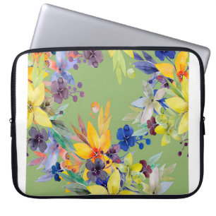 Funda Para Portátil Patrón transparente de acuarela. Imagen en blanco