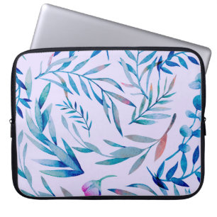 Funda Para Portátil Patrón transparente de acuarela. Ornamento botánic