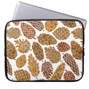 Funda Para Portátil Patrón transparente de conos de pino