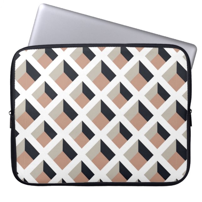 Funda Para Portátil Patrón transparente de cuarzo blanco (Frente)