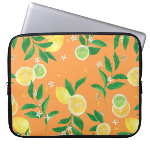 Funda Para Portátil Patrón transparente de pintura acuarela con cítric