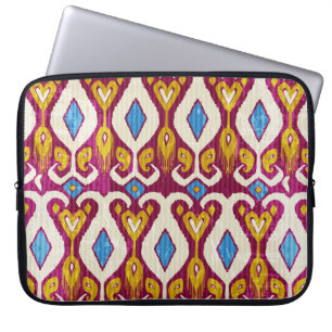 Funda Para Portátil Patrón transparente de tejido de ikat tradicional