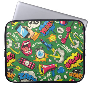 Funda Para Portátil Patrón transparente y colorido del arte pop con la