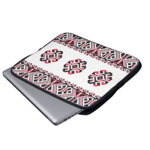 Funda Para Portátil Patrón transversal rojo y negro original