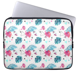 Funda Para Portátil Patrón triángulo de hoja tropical