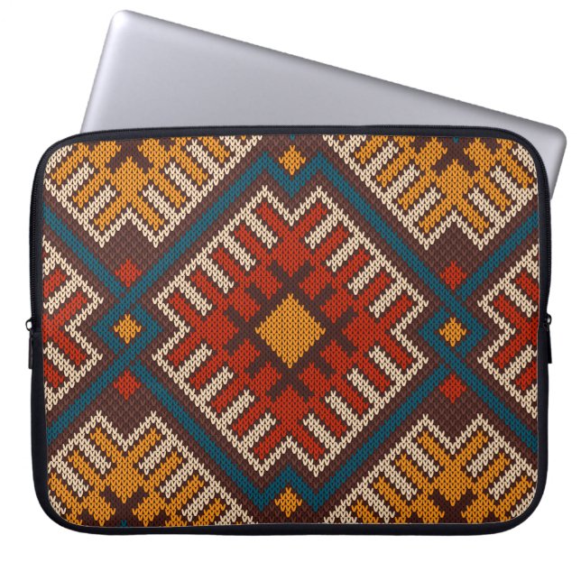 Funda Para Portátil Patrón tribal azteca sin soldadura de punto de lan (Frente)