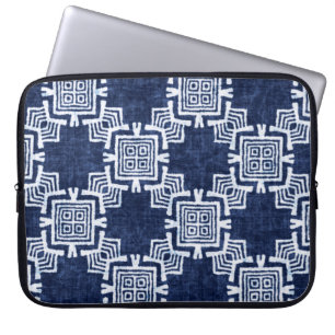 Funda Para Portátil Patrón tribal de color denim sin fisuras