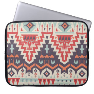 Funda Para Portátil Patrón Tribal de Seamless Vintage. Ética geométric