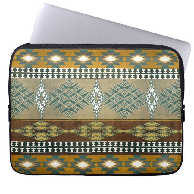 Funda Para Portátil Patrón tribal del suroeste (Frente)