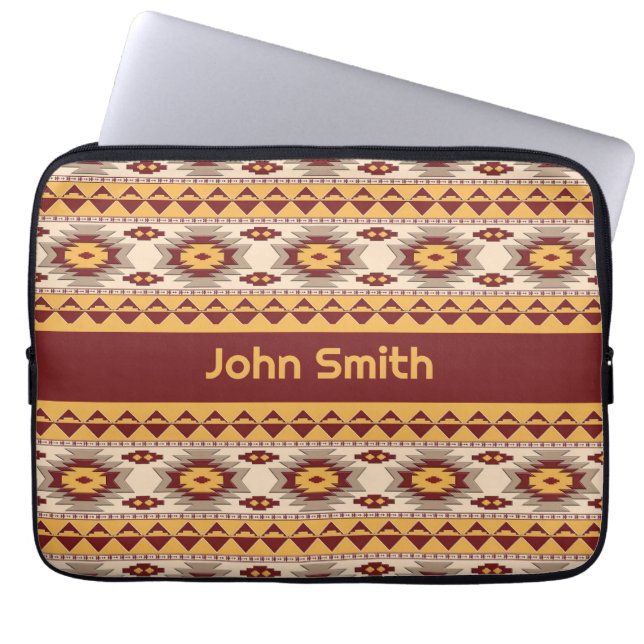 Funda Para Portátil Patrón tribal del suroeste (Frente)