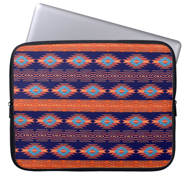 Funda Para Portátil Patrón tribal étnico del suroeste. (Frente)