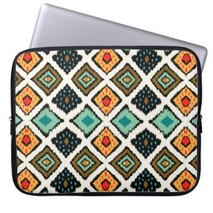 Funda Para Portátil Patrón tribal étnico sin costura a rayas en azteca