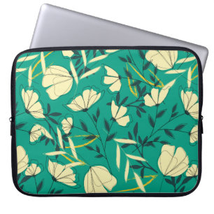 Funda Para Portátil Patrón tropical brillante sin soldadura con hojas 