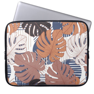 Funda Para Portátil Patrón tropical con hojas de monstera exótica