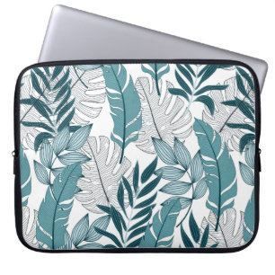 Funda Para Portátil Patrón tropical con plantas y hojas a la moda