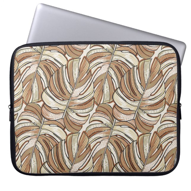 Funda Para Portátil Patrón tropical. Diseño gráfico con magnates asomb (Frente)