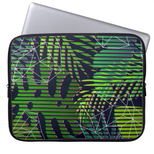 Funda Para Portátil Patrón tropical sin foco con plantas tropicales. H