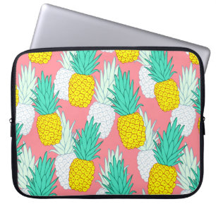 Funda Para Portátil Patrón tropical sin soldadura con piñas exóticas.