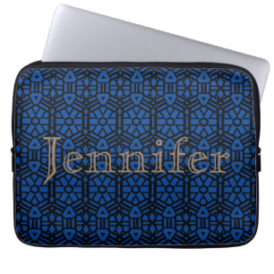 Funda Para Portátil Patrón único azul profundo - Personalizado