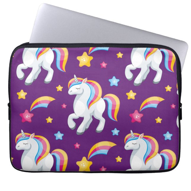 Funda Para Portátil Patrón unicornio de caballo mágico (Frente)