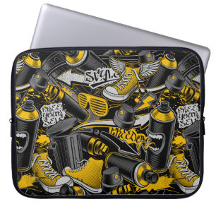 Funda Para Portátil Patrón urbano del graffiti retro
