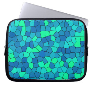Funda Para Portátil Patrón verde azulado de vidrio azul cian verde