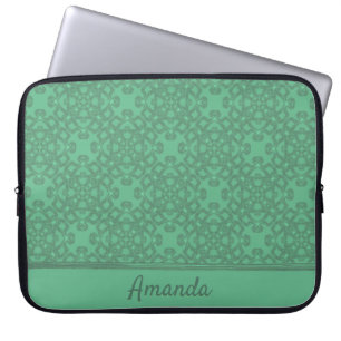 Funda Para Portátil Patrón verde de menta personalizado