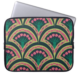 Funda Para Portátil patrón verde en forma de cáscara
