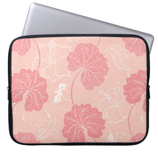 Funda Para Portátil Patrón victoriano vintage con hojas dibujadas a ma