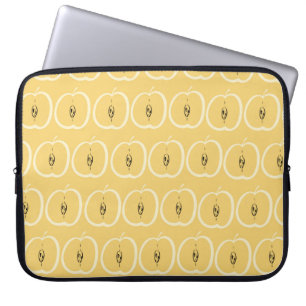 Funda Para Portátil Patrón vintage con manzana. Ilustración dibujada a