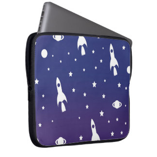 Funda Para Portátil patrón vintage de cohetes espaciales