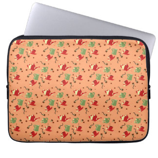 Funda Para Portátil "Patrón vintage de Fiesta de té - Teteras capricho