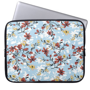 Funda Para Portátil Patrón vintage de flores sin costura. Bab floral s