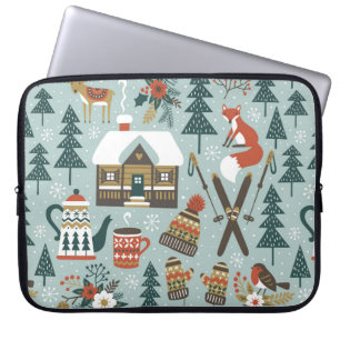 Funda Para Portátil Patrón vintage sin costura dibujado a mano con una